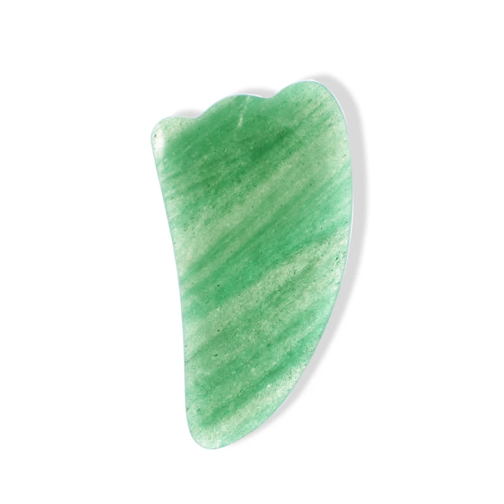 Лидер продаж, индивидуальные массажные инструменты для подтяжки тела и лица, натуральный зеленый розовый фиолетовый камень для соскабливания гуаша