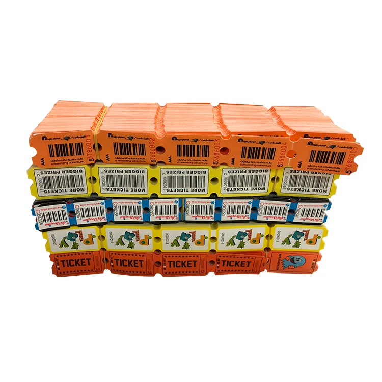Wholesale custom printed arcade game raffle redemption tickets for arcade games machines