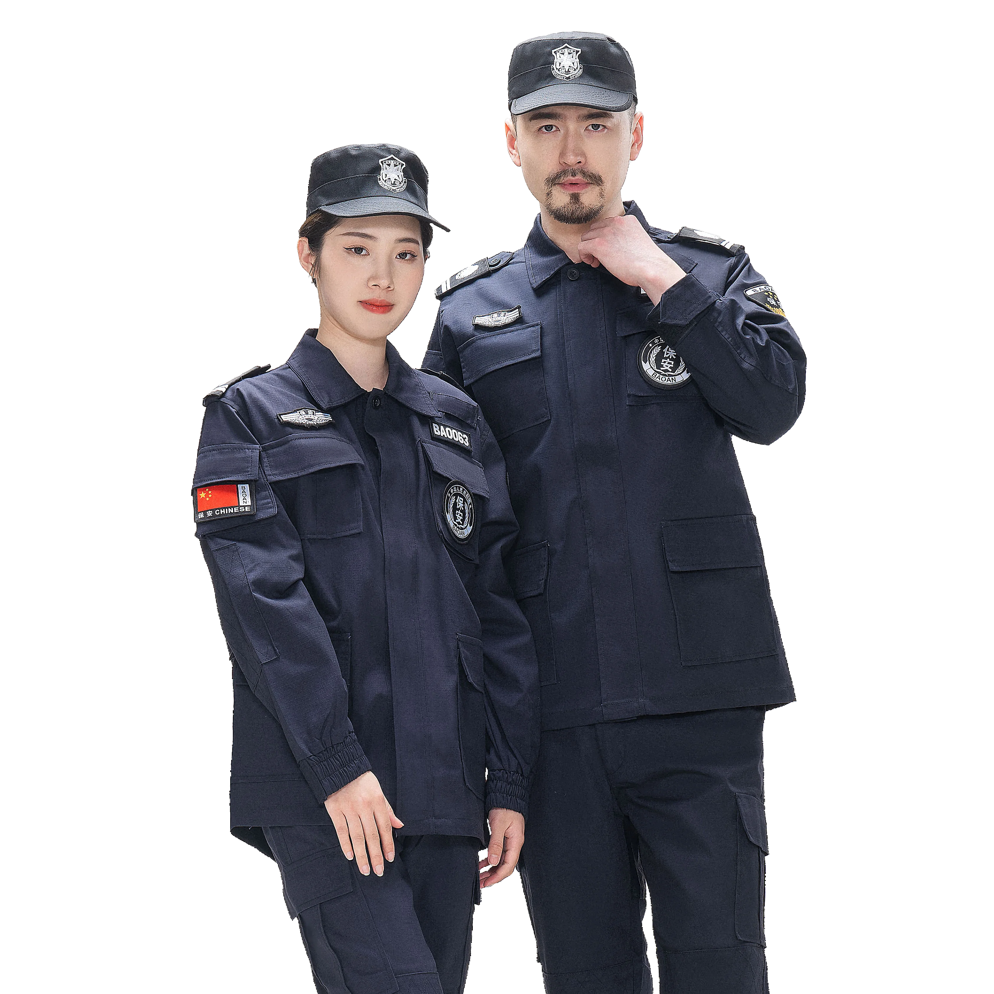 Rescue winter over coat jacket security guard uniforms in china