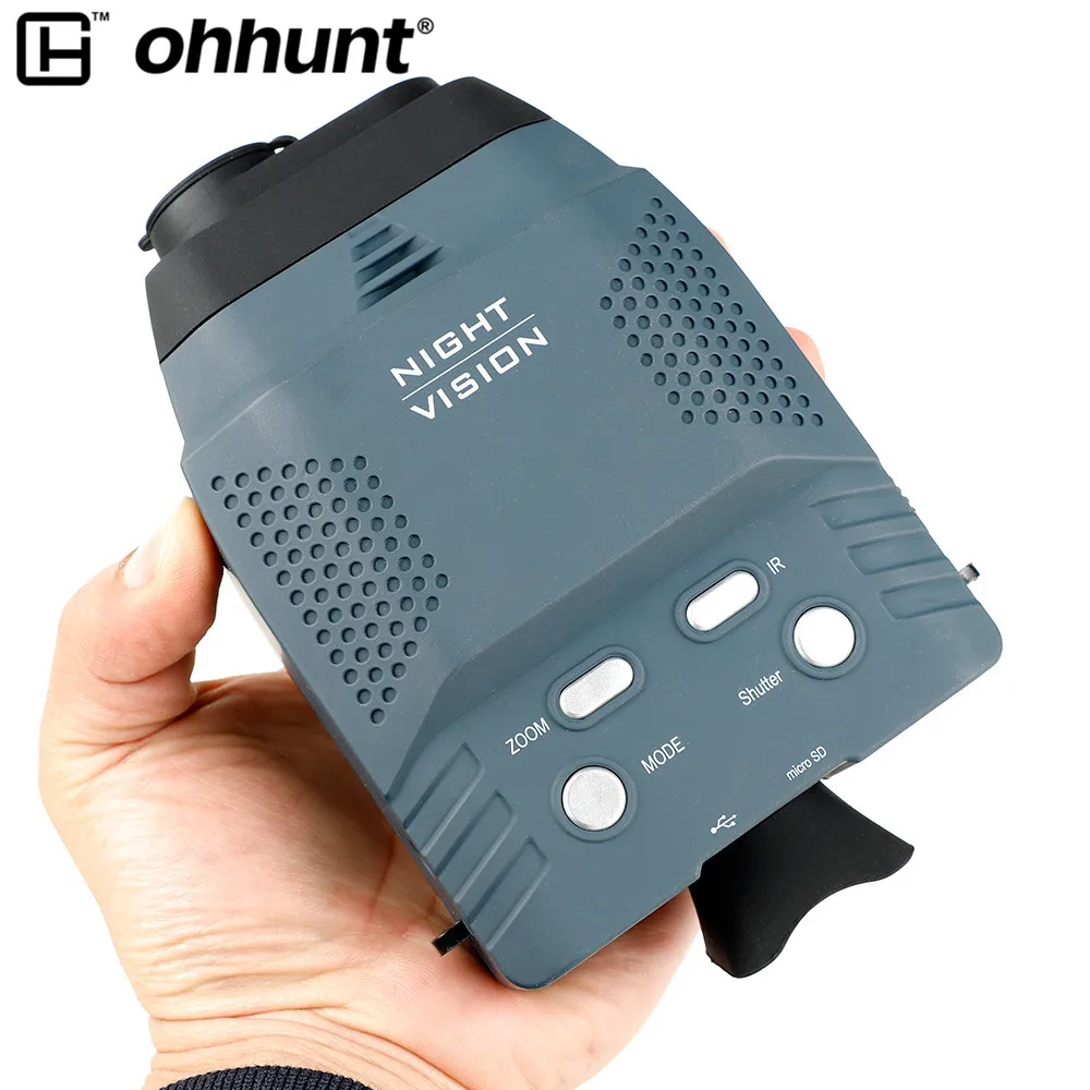  Ohhunt Digital NV100 монокулярное устройство ночного видения ИК-телескоп видео DVR ЖК-экран + 4 Гб TF-карта 2x дикая природа Ночная