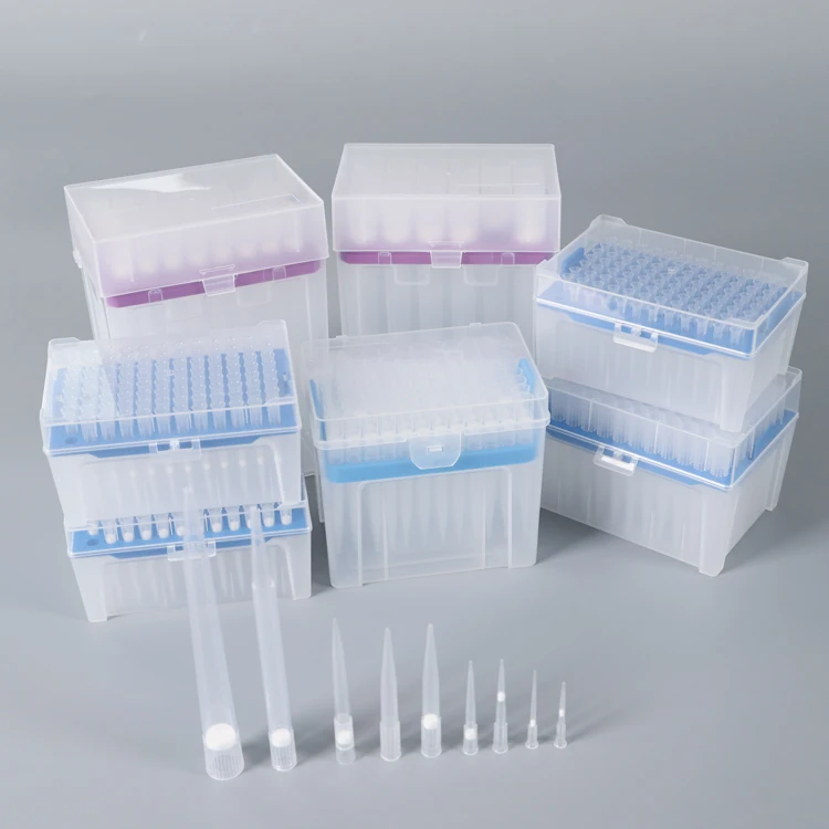 100UL Disposable Plastic Laboratory Racked Universal Pipette Filter Tips Sterile Dnase  Rnase Free
