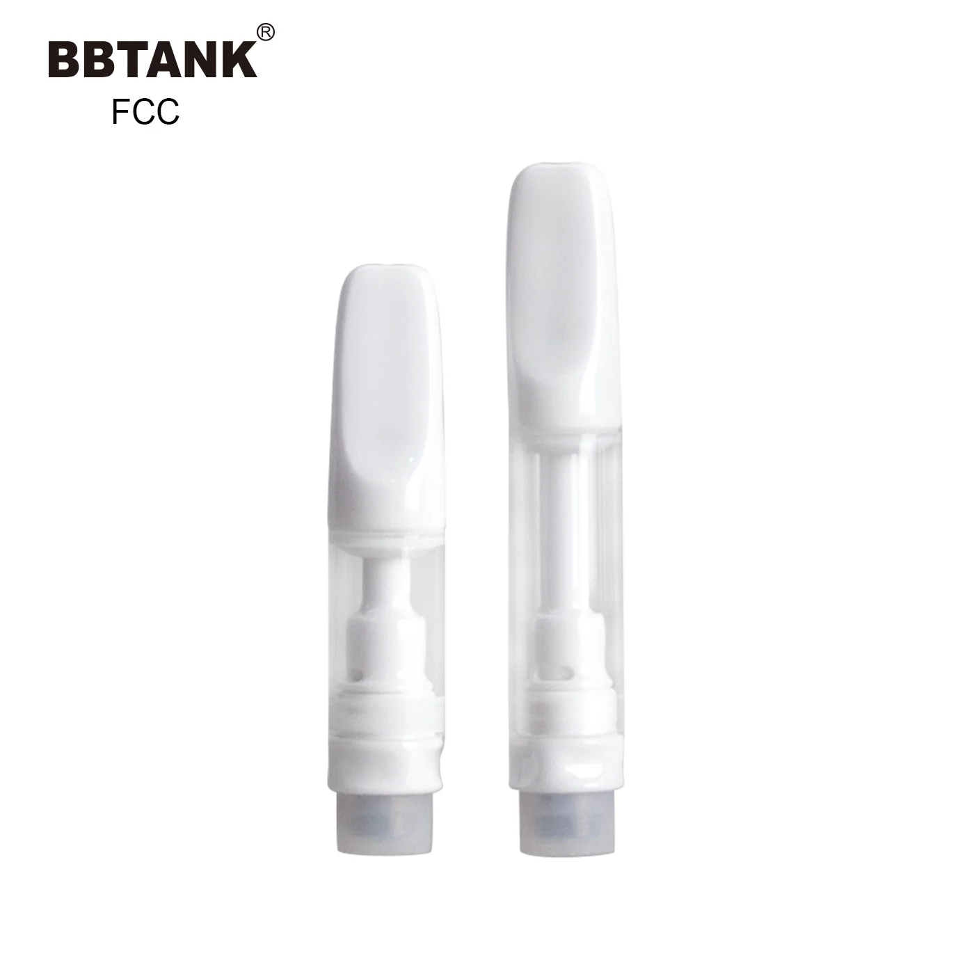 BBTANK FCC Wholesale All Ceramic Vaporizer Cartridge 1g  510 Thread Vape Cartridges .5ml CBD oil Cartridge