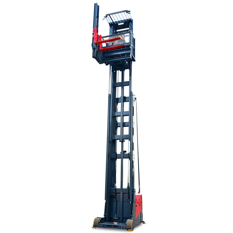 Customization Electric forklift very narrow aisle 9meters 1500kg lithium battery  3 way stacker with rotating forks On Sale