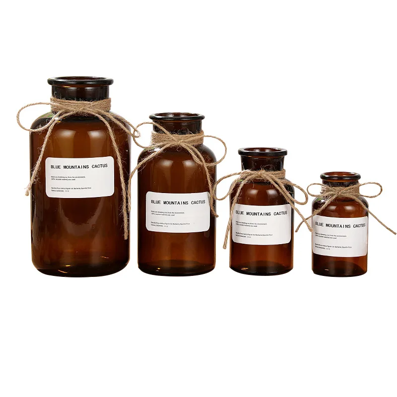 Заводская поставка, ваза для цветов, винтажная стеклянная ваза, прозрачная ваза с бесплатной этикеткой, стекло для украшения дома, свадьбы, кафе