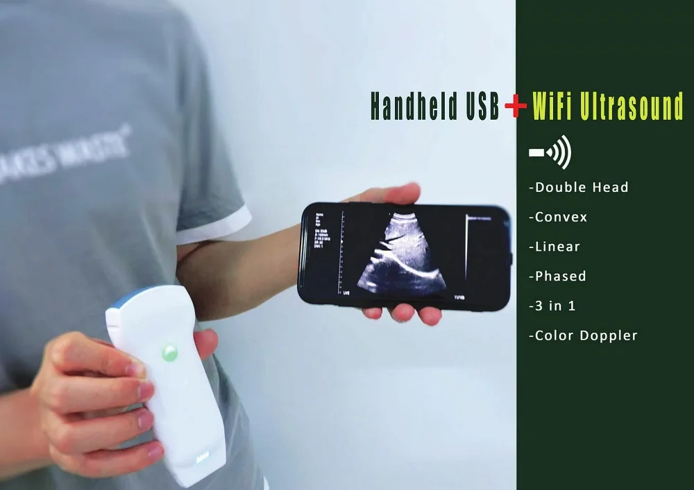 Medical Ultrasound Instruments Usg Portable Wireless Probe Electric Plastic Ce Color Doppler Ultrasound Price 256 Level Class II