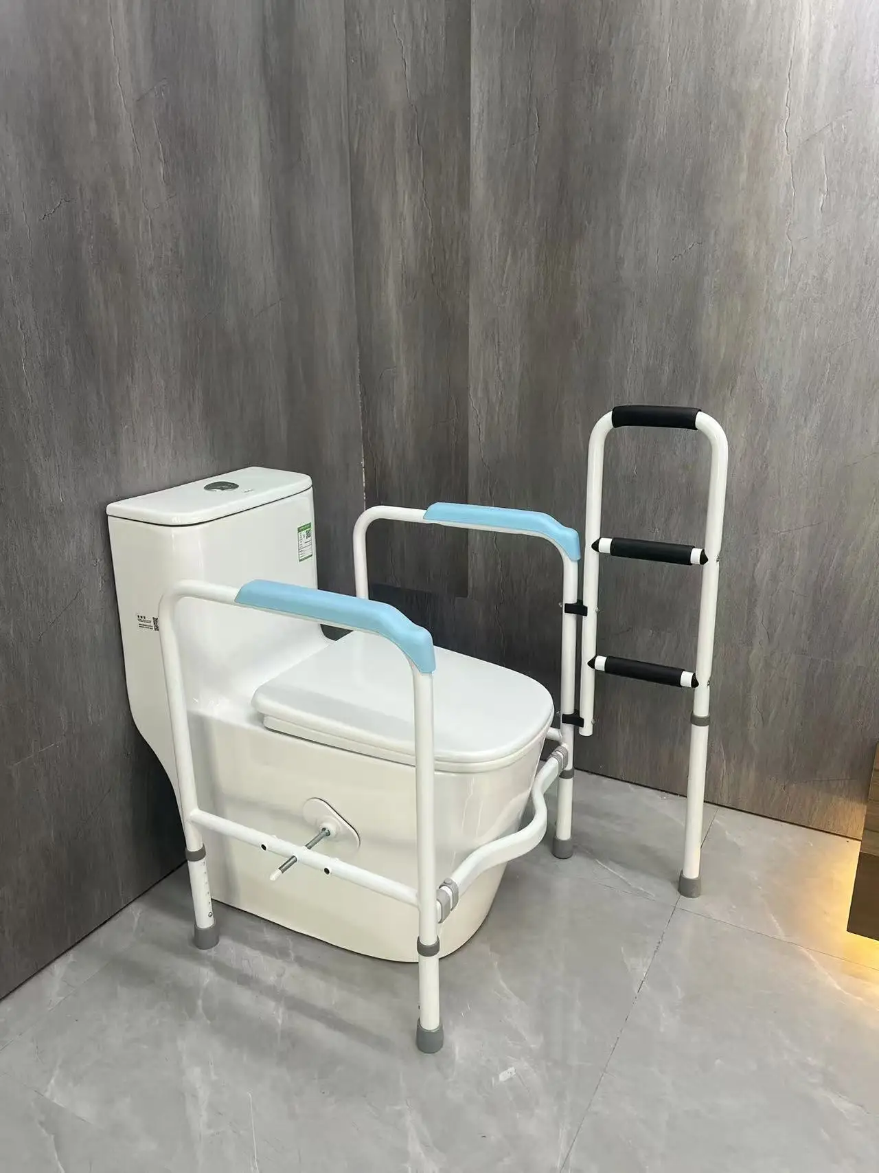 YJL 2024 New product toilet handrails adjustable toilet safety rails frame for elderly   folding handrails