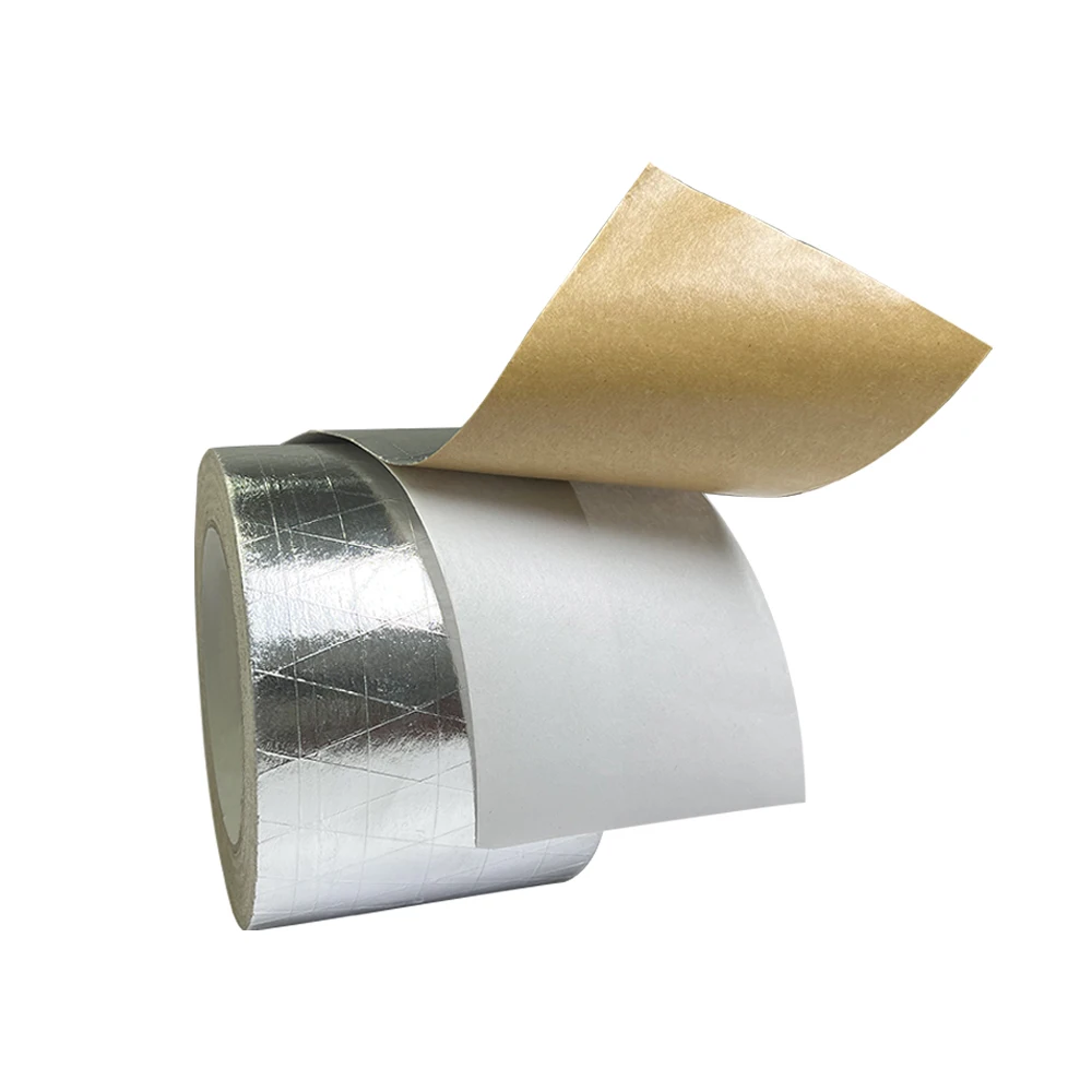 Lakeso Fibreglass Aluminium Foil Tape For HVAC High Temperature Tape Hot and Cold Air Ducts Heat Reflective Tape