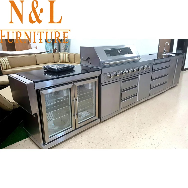 Outdoor Stainless Steel BBQ Grill Kitchen Cabinet Factory Price for Barbecue