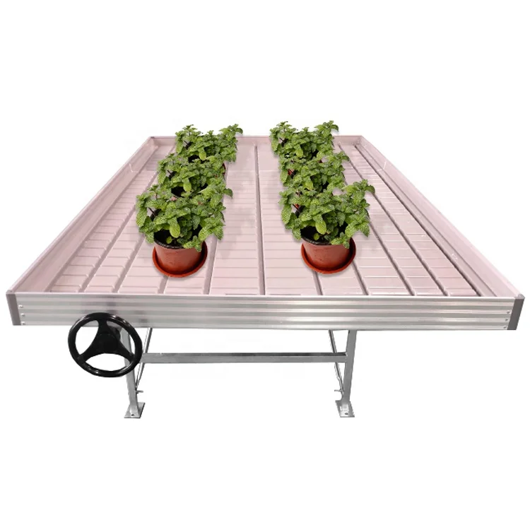 Hydroponics System Greenhouse Ebb and Flow Adjustable Flood Rolling Tray Tables for Sale