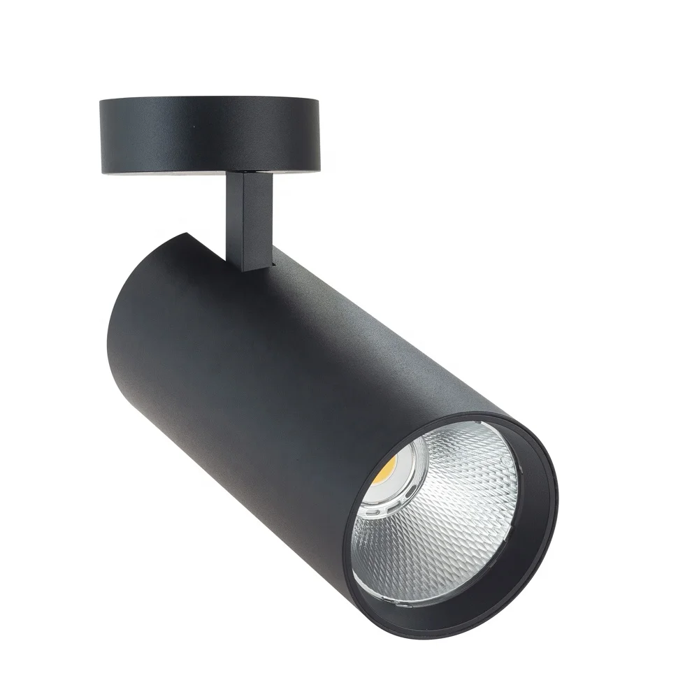 high lumen bridgelux cob lamp 3wire cylinder surface ceiling mounted 10w led track spotlight