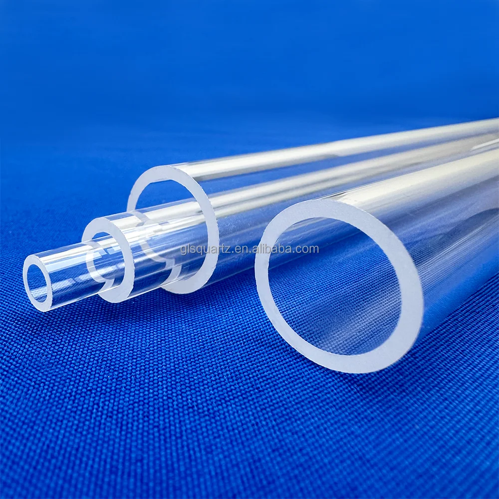 High Purity Custom Size Transparent Quartz Sleeve Heat Resistant Quartz Polished Glass Tube for Lighting Glass