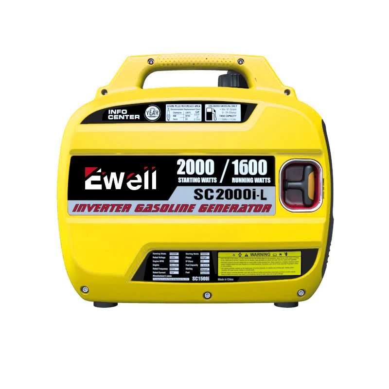 Ewell duel fuel portable silent gasoline generators 2KW power generator inverter