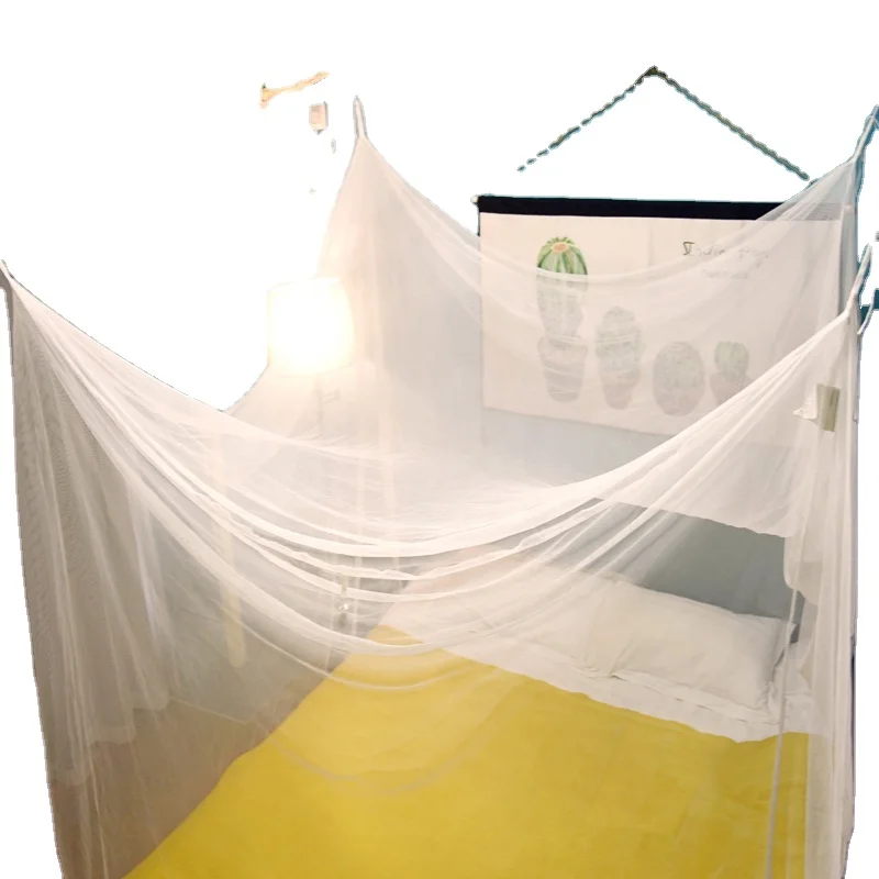 rectangular Long lasting LLIN treated foldable  insecticidal mosquito net bed net for family bed
