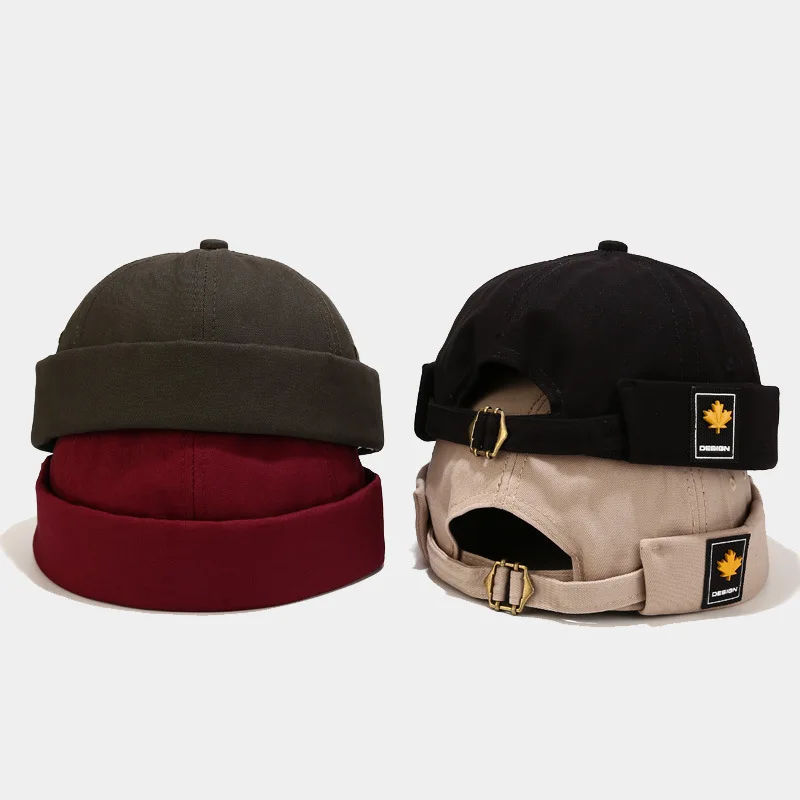 Fashion Sport Cap Male Landlord Hat Street Hip-hop Sailor Brimless Skull Cap With Long Strap