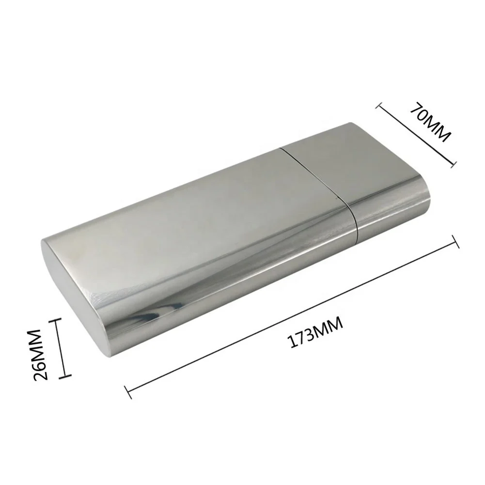 Cigar Storage Case With Flask Small Funnel Food Grade Stainless Steel Cigar Holder Flagon Container Portable Smoking Accessories