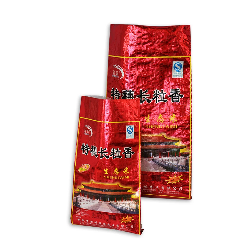 New design China transparent pp woven packing 25kg 10kg 5kg Pakistani basmati rice bag