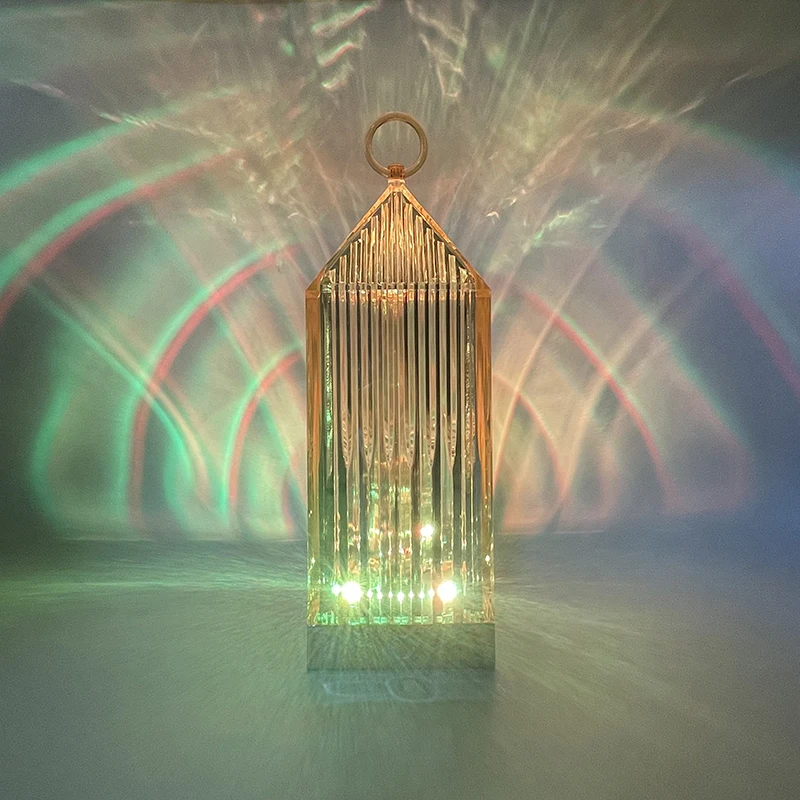 Creative Restaurant Bedside Atmosphere Lighthouse Table Lamp Desktop Decoration Charging Touch Crystal Night Light