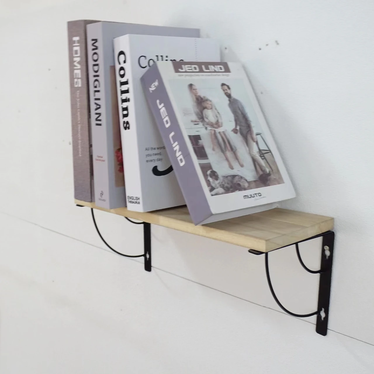 Livingroom Wood Hanging Picture Book Shelves  Wooden Floating Wall Mounted Storage Organizer Rack Shelf