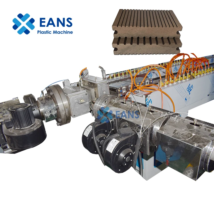 Wood Plastic Composited WPC Decking Flooring Extrusion Machine / Making Machine