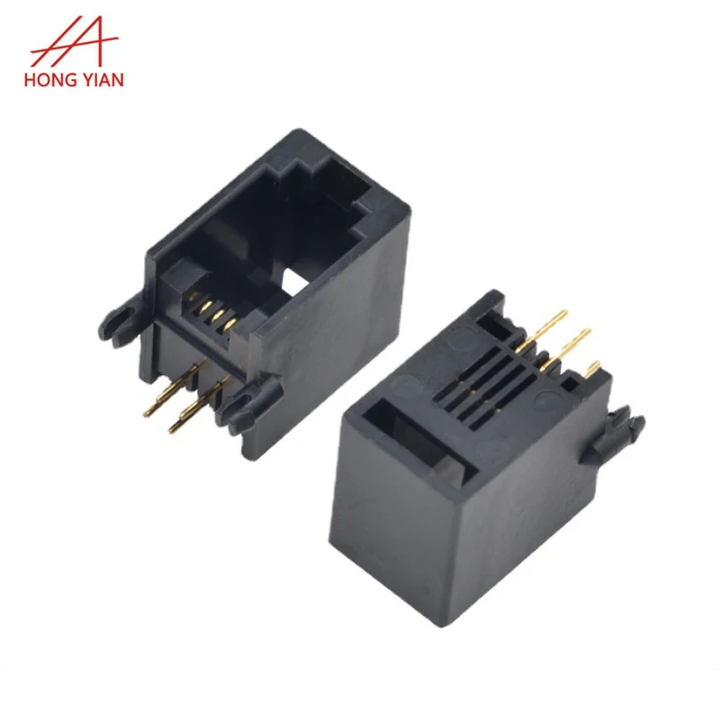 Plastic Shell Female Connector RJ45 Modular Jack 6p6c Network Port Socket RJ11 Socket Adapter