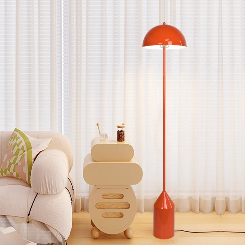 Modern simple floor lamp ins Cream style retro living room room Bedroom bedside sofa side vertical lamp
