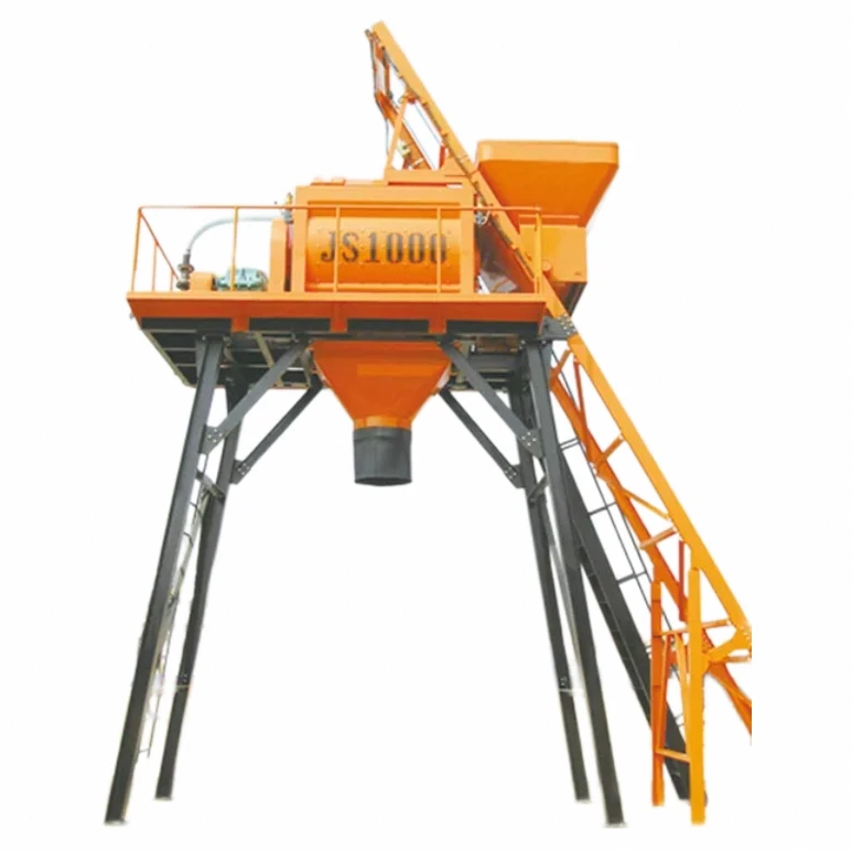 JS1000 High-Pressure Core Concrete Mixer High Quality Efficient Motor Engine Component Cement Used Concrete Batching Plant Pump