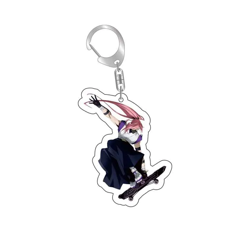 Boxin Custom Keychain Infinity Skateboard Animation Character Acrylic Keychain Pendant Cartoon Anime Jewelry Gift