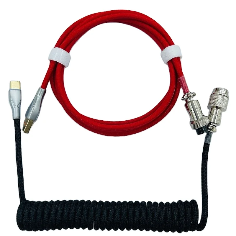 USB keyboard cable Mechanical keyboard type C cable coiled USB C cable