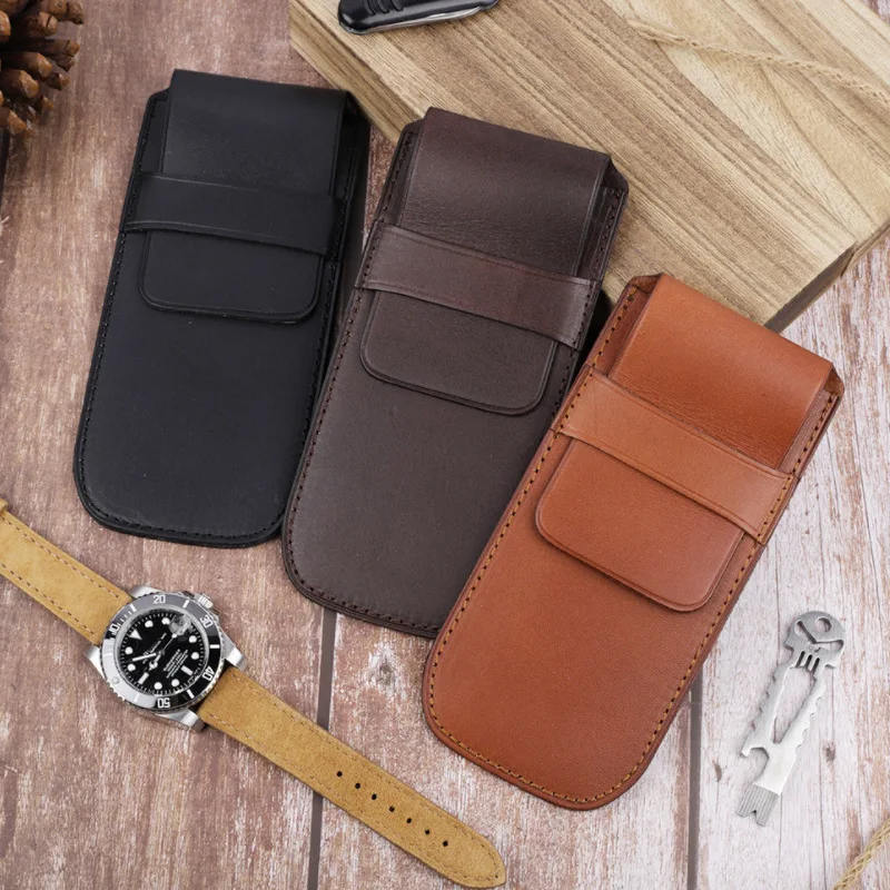Custom PU Leather Watch Case Travel Luxury Watch Storage Pouch Holder Gift Felt Bag