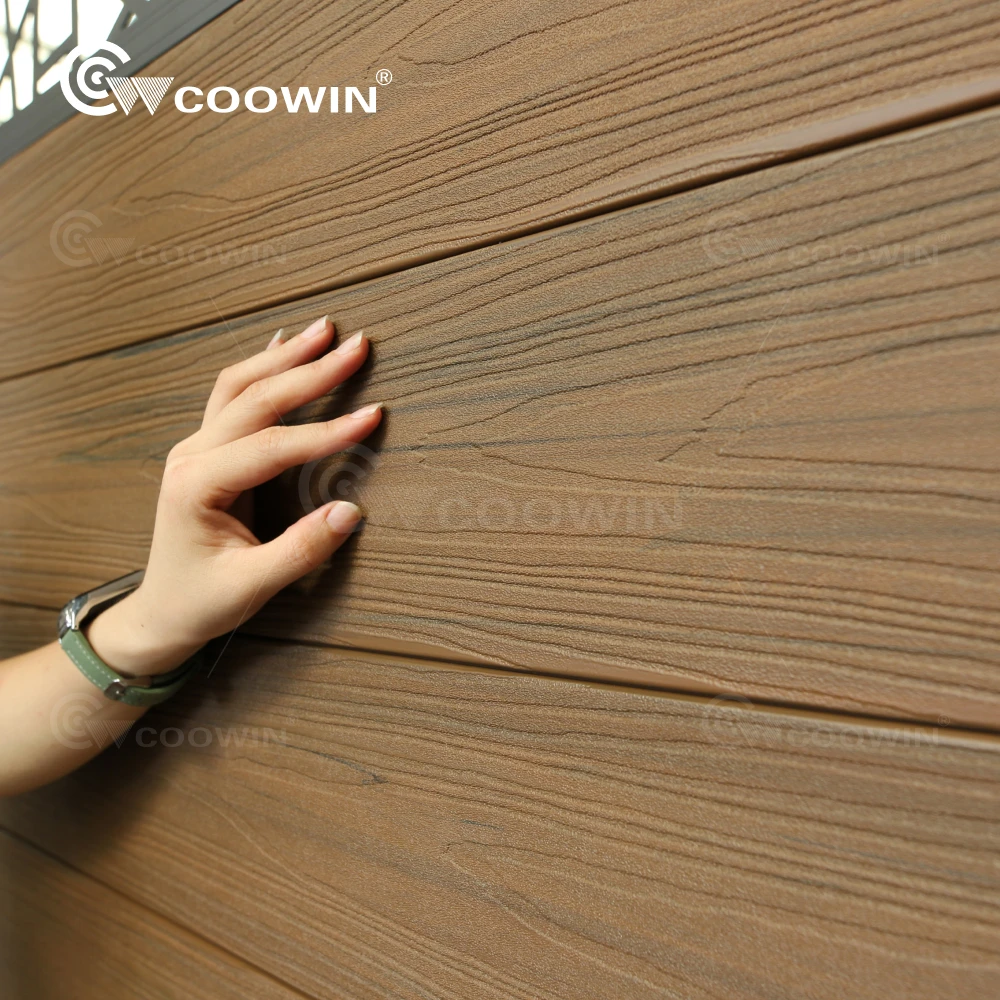 COOWIN Co-Extrusion Garden Fence Panels Outdoor Wood Plastic Composite WPC Fence Panels For Outdoor