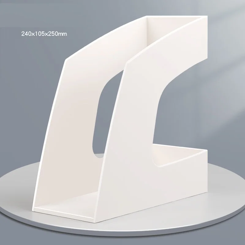 2Pcs/Set Fashion Data Management Collection Thickened Magazine Holder Multifunctional File Shelf Plastic Book File Folder Holder