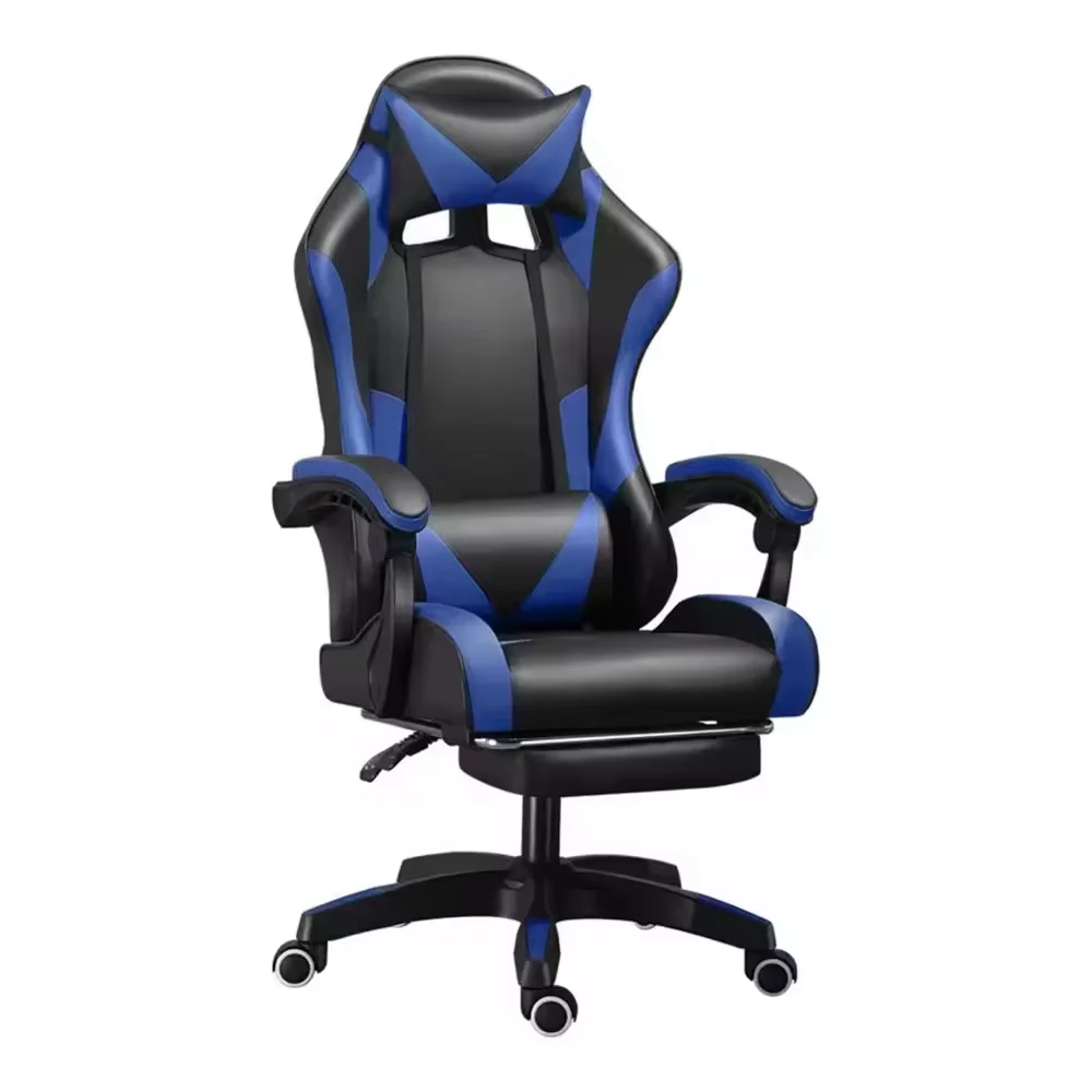 Бесплатный образец гоночного компьютера с откидной кожей Silla Gamer дропшиппинг светодиодный игровой стул подставкой для ног