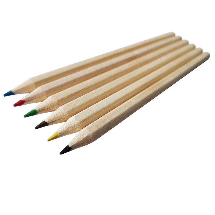 High Quality Environmental protection Natural Wooden 7 inch 6 Colors Pencil