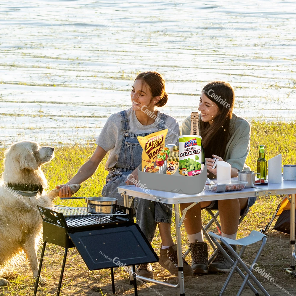 New Product Ideas 2024 Car Accessories Portable Sofa Beverage Tray for Car Beach RV Boat Fits Most Cars