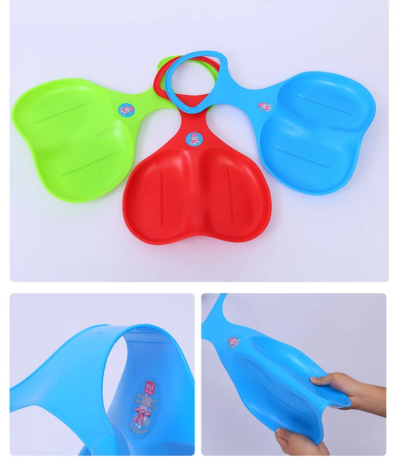 A3261 Wholesale adult HDPE skis sand children slide Butt pad toy skiing Winter outdoor Ski slice kids Snowboard