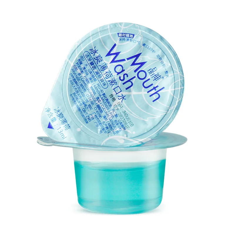 Disposable jelly cup mouthwash portable granule mouthwash