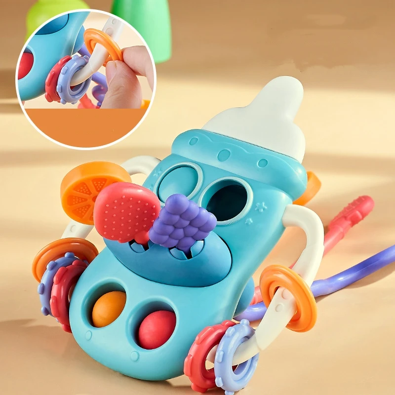 Baby Early Education Soft Grip Training Finger Pressing Soothing Funny Toys