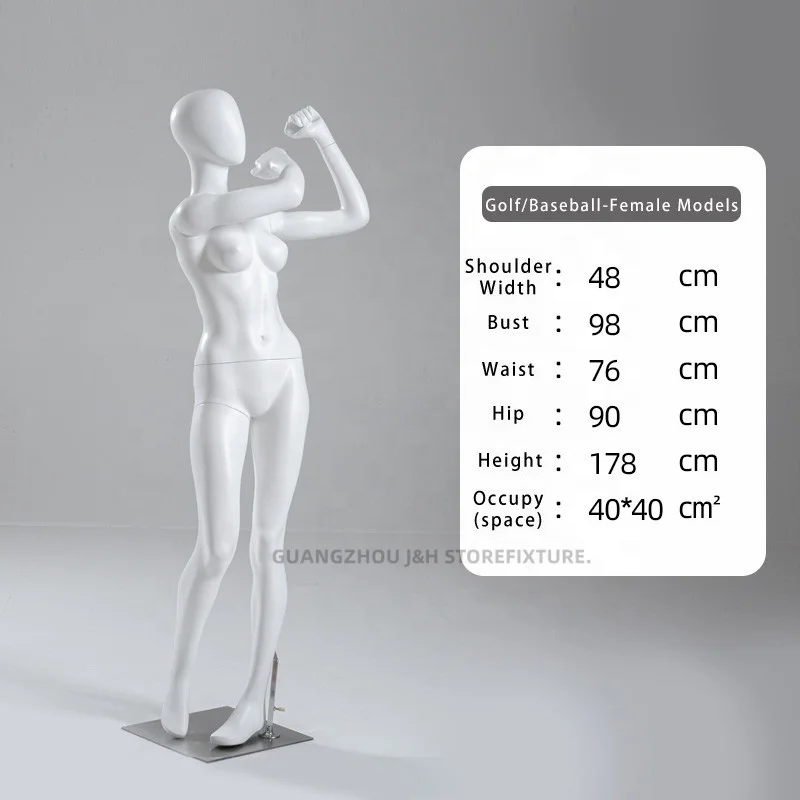 Store display  malefemale sport mannequins movement posture egghead mannequin white fiberglass sports mannequin