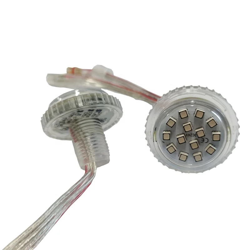 RGB Pixel Programmable IP68 Waterproof Dc24v 35mm Led Point Pixel Light