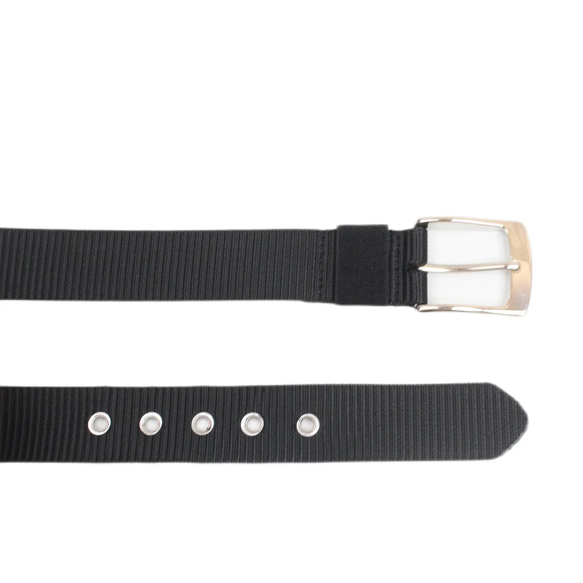Fashion Fabric Belts Eyelet Design Fabric Waist Belt High Quality Alloy Buckles Braided Belt for Jeans Customization Wholesale