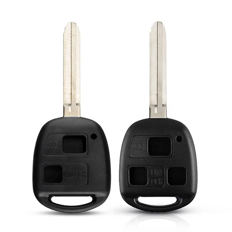 2 Button Sensors Car Blank Key Custom Uncut Blade Motorcycle Key Blanks For Toyota Camry Rav4 Corolla Prado Yaris Tarago Cruiser