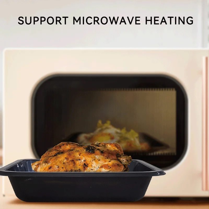 Factory direct sale black food grade thickened disposable plastic cpet food tray