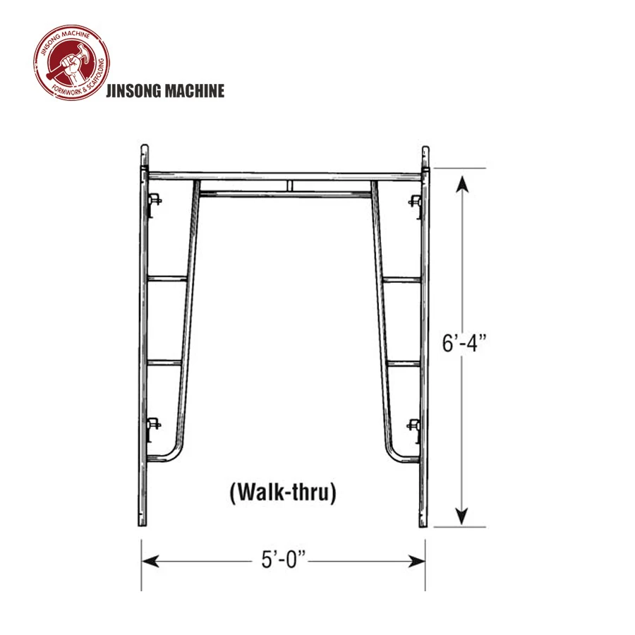 
Q235 Steel Mobile Ladder Frame Scaffolding 
