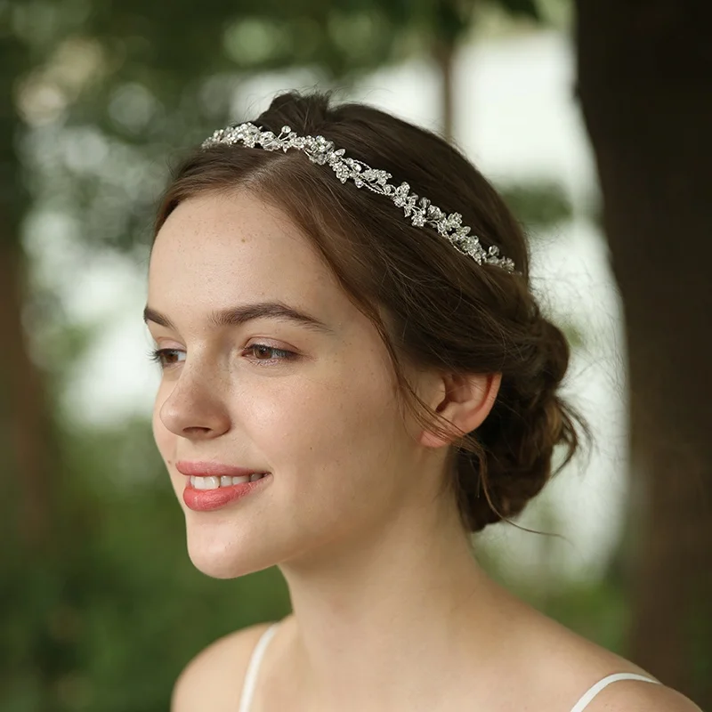 Fashion Jewelry Wedding Handmade Hair Band Jewelry Crystal Rhinestones Bridal Headpiece For Wedding