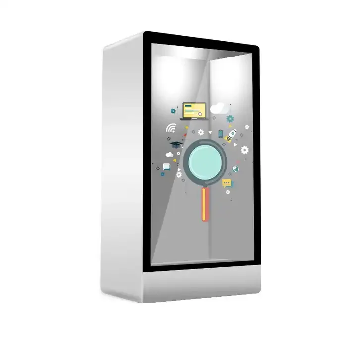 86 Inch Interactive Touch Screen 3D Transparent LCD Display Box 4K Advertising Digital Signage Custom Micro and Camera
