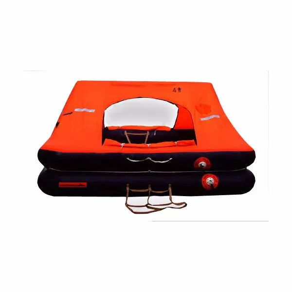 Factory high quality Marine SOLAS approved self inflating inflatable life raft 6 person for Yacht fishing boat