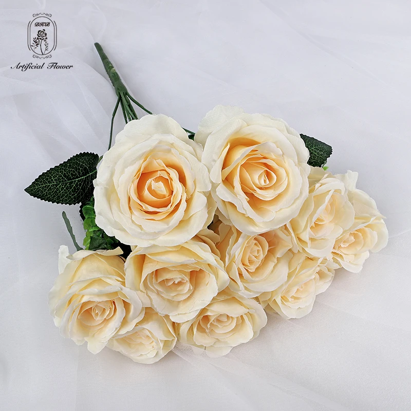 DKB  Wedding Decoration Flower Bouquets Wholesale Dusty Blue Rose Flower Artificial