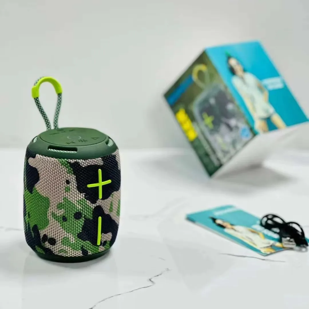 wireless portable stereo subwoofer bass BT speaker FM radio support TF/USB fabric waterproof deep bass active speaker