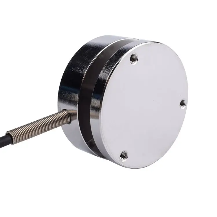 Flange mounted 1T mini compression load cell flat membrane box 10kg 500kg force sensor transducer for lab research