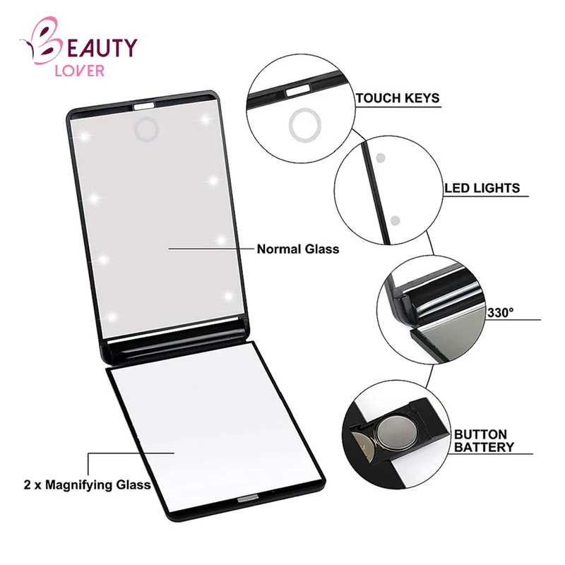 
Luxury Beauty Makeup Decorative Long Table Led Bathroom Glass Mirror 